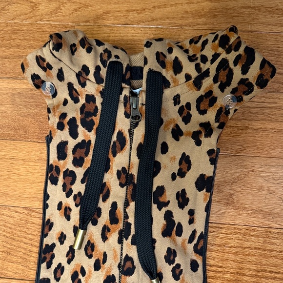 NWT Veronica Beard, leopard hoodie Dickie size 00-14 - Picture 4 of 7